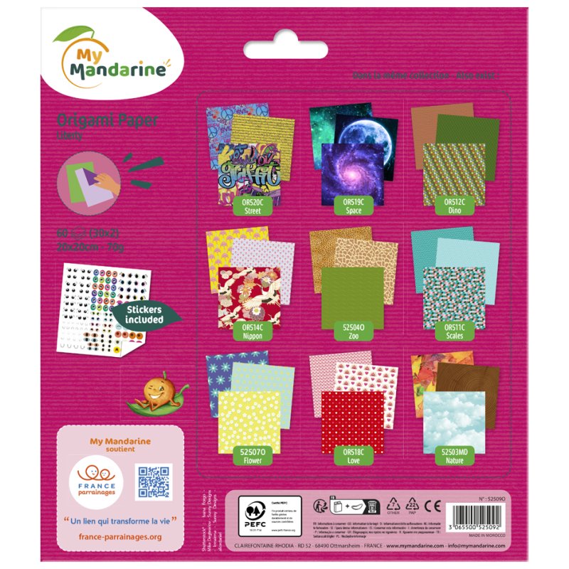 Mijn Mandarijnkleurige Origamivouwbladen 'Liberty'