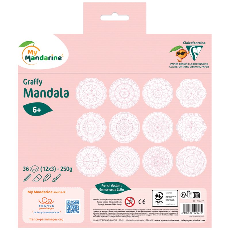 Kleurboek 'Graffy Pop Mandala', Meisje