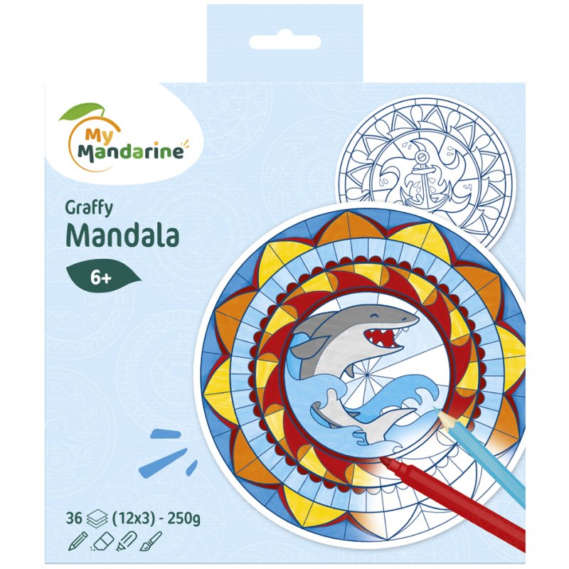 Sinaasappelstraat Kleurboek 'Graffy Pop Mandala', Jongen