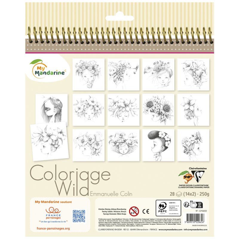 Sinaasappelkleurig schetsboek 'Wild 1'