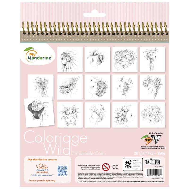 Mandarijnsinaasappel tekenboek 'Woest 2'