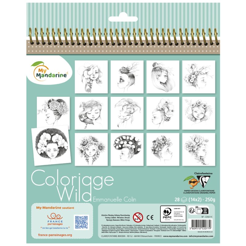 Mandarijnsinaasappel tekenschrift 'Wild 3'