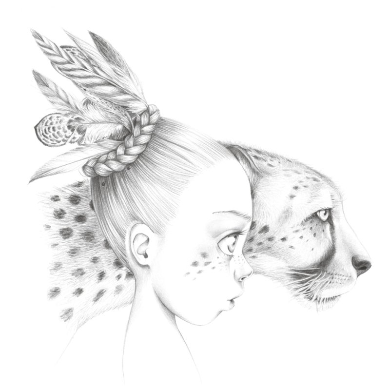 Mandarine tekenboek 'Wild 4'