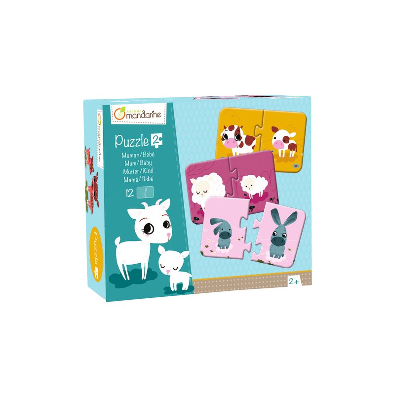 Mandarine legpuzzel 'Moeder en kind' in 2 stukken