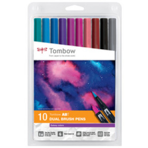 Tombow Dual Brush Pen stiften set Galaxy 10 stuks dubbele punt