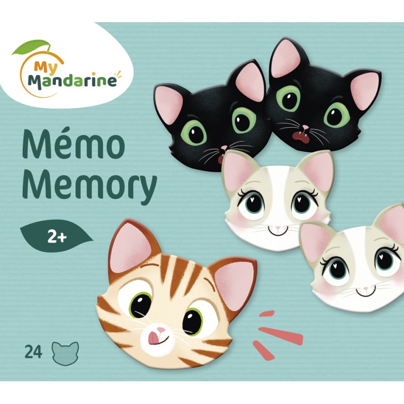 Mandarijnen Geheugenspel 'Katten'