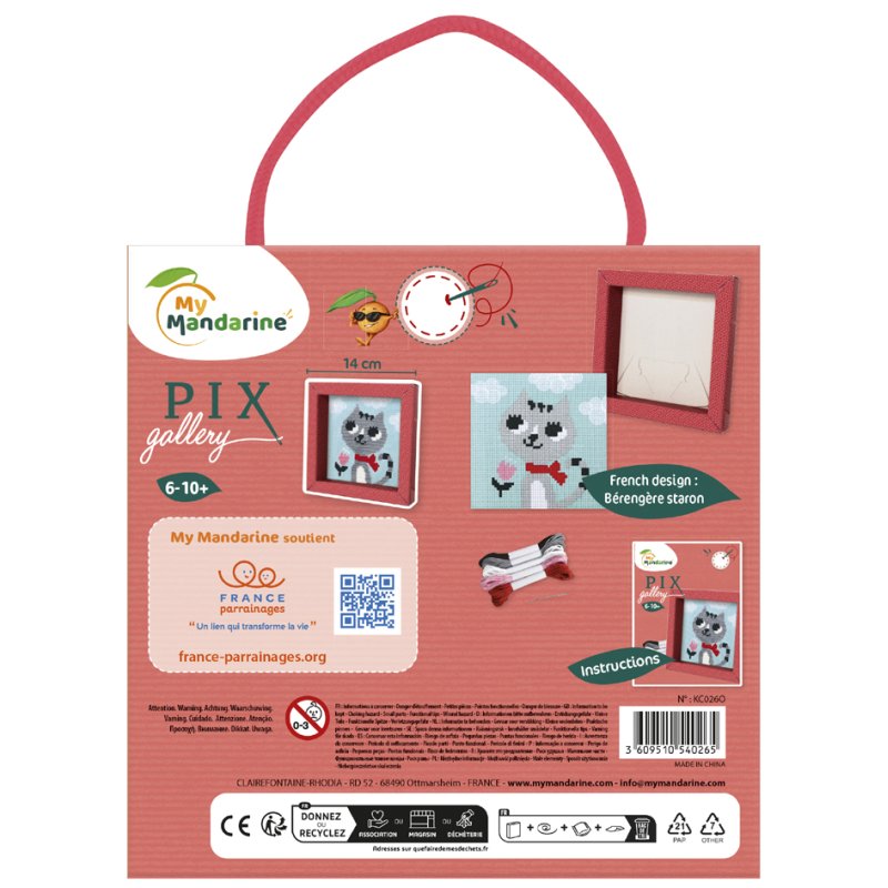 Sinaasappelstokjeset 'Pixgalerie', Kat