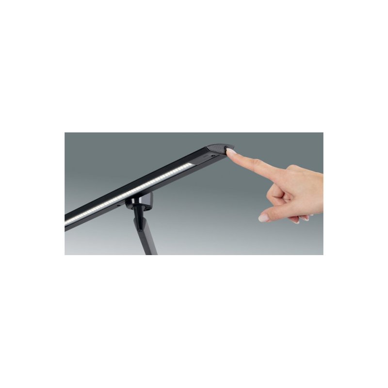 Hansa LED-bureaulamp Zirkon met tafelklem, zwart