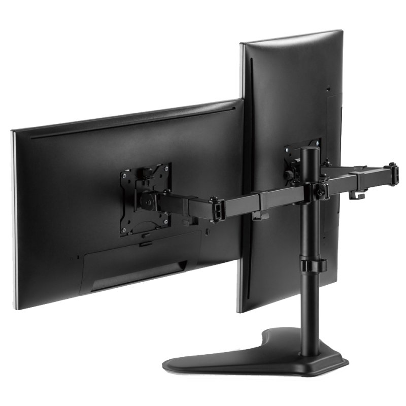DIGITUS universele dual monitorstandaard zwart