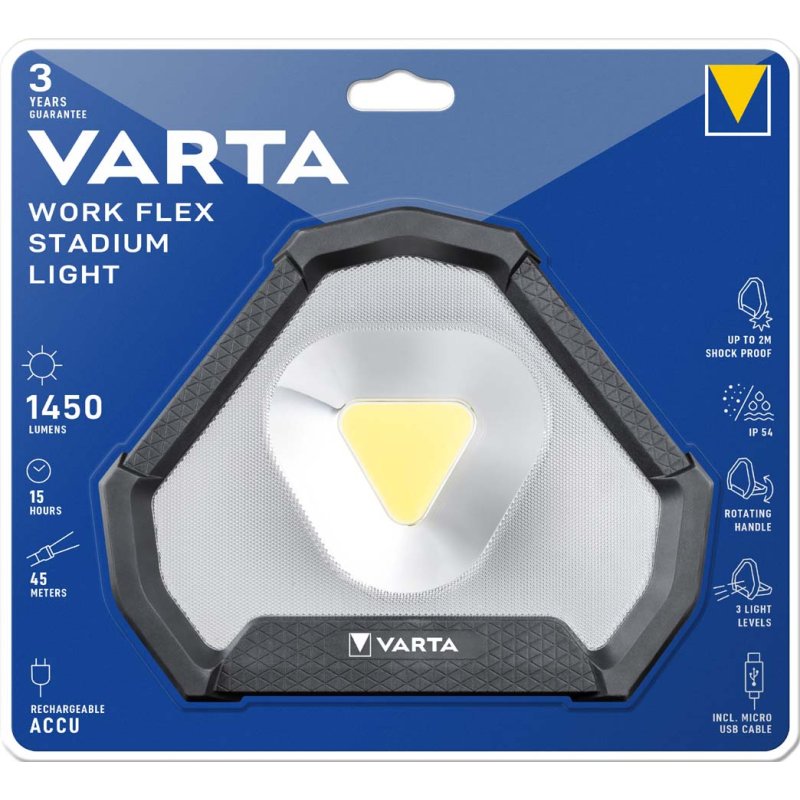 VARTA Work Flex Stadium Light oplaadbare werklamp