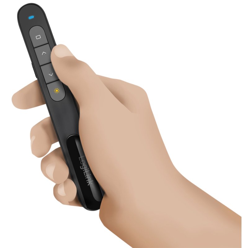 LogiLink Draadloze Presenter 2,4 GHz met Laserpointer Zwart