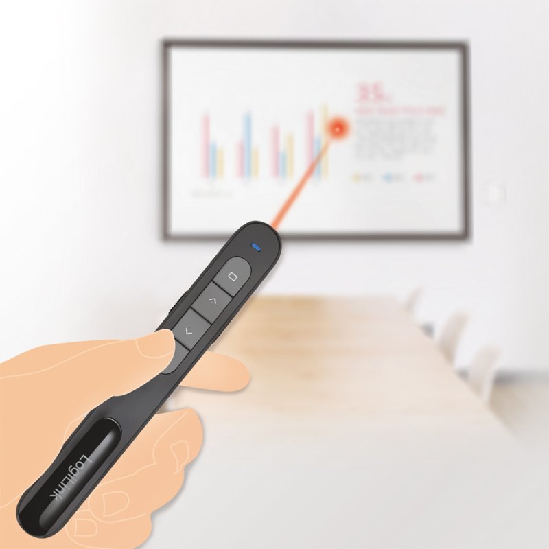 LogiLink Draadloze Presenter 2,4 GHz met Laserpointer Zwart