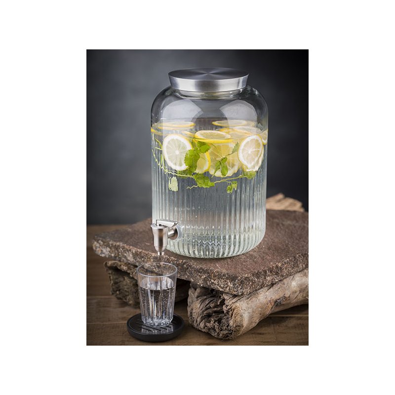 APS drankendispenser, 7 liter, glas/roestvrij staal