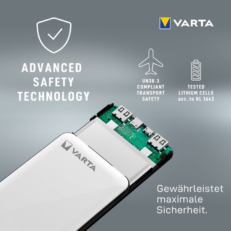 Varta Powerbank 'Energie', 10.000 mAh, wit