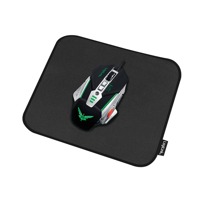 LogiLink Gamingmuismat, gestikte randen, extra groot, zwart