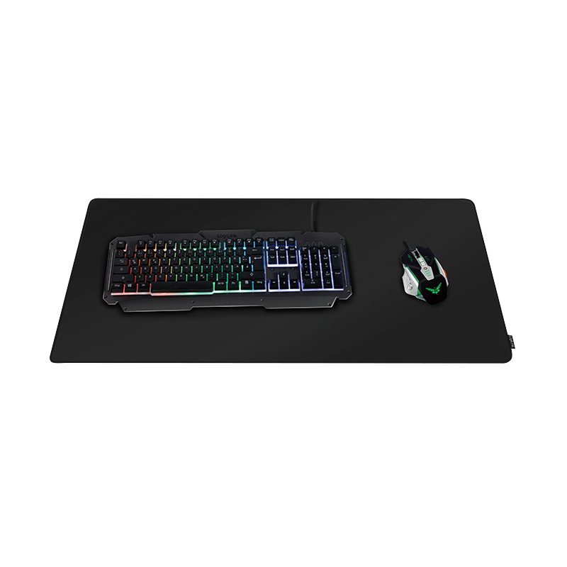 LogiLink Gamingmuismat, gestikte randen, extra groot, zwart