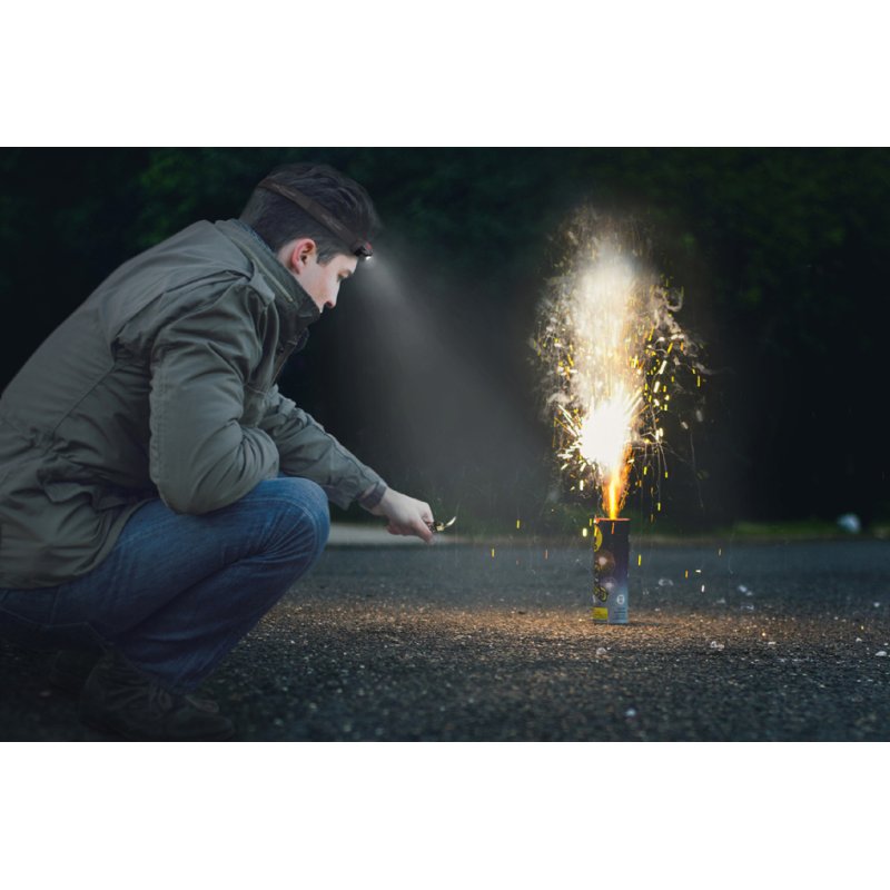 ANSMANN hoofdlamp HD70B LED 65 lumen IP44 waterdicht zwart