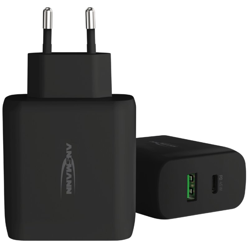 ANSMANN - USB-stopcontactadapter - Thuislader 265PD - Kleur: Zwart