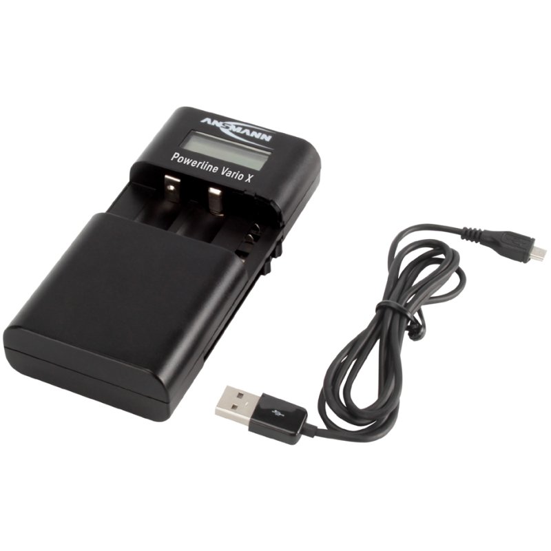 ANSMANN Universele Batterijlader Powerline Vario X, zwart