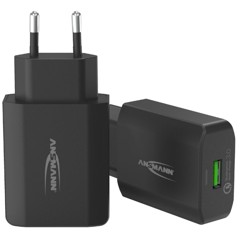 ANSMANN - USB-lader met stopcontact - Zwart