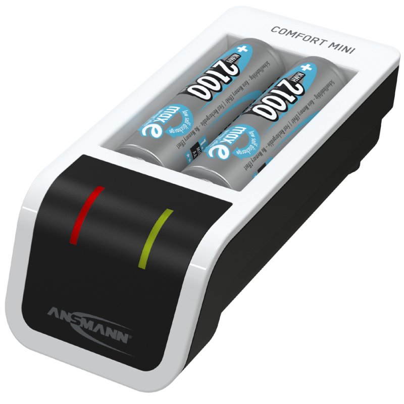 ANSMANN Snellader Comfort Mini wit/zwart voor AA/AAA accu's
