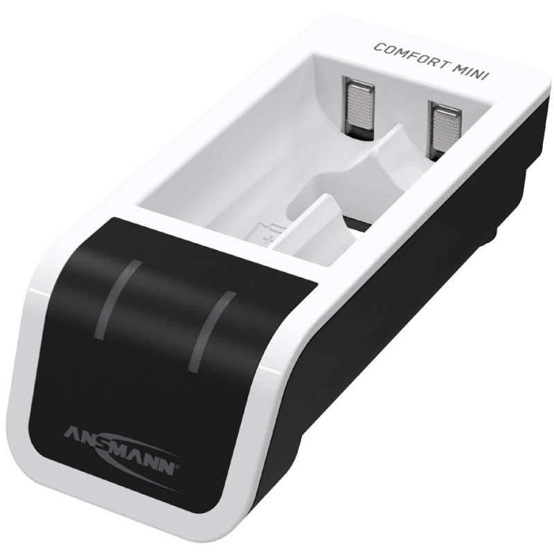 ANSMANN Snellader Comfort Mini wit/zwart voor AA/AAA accu's