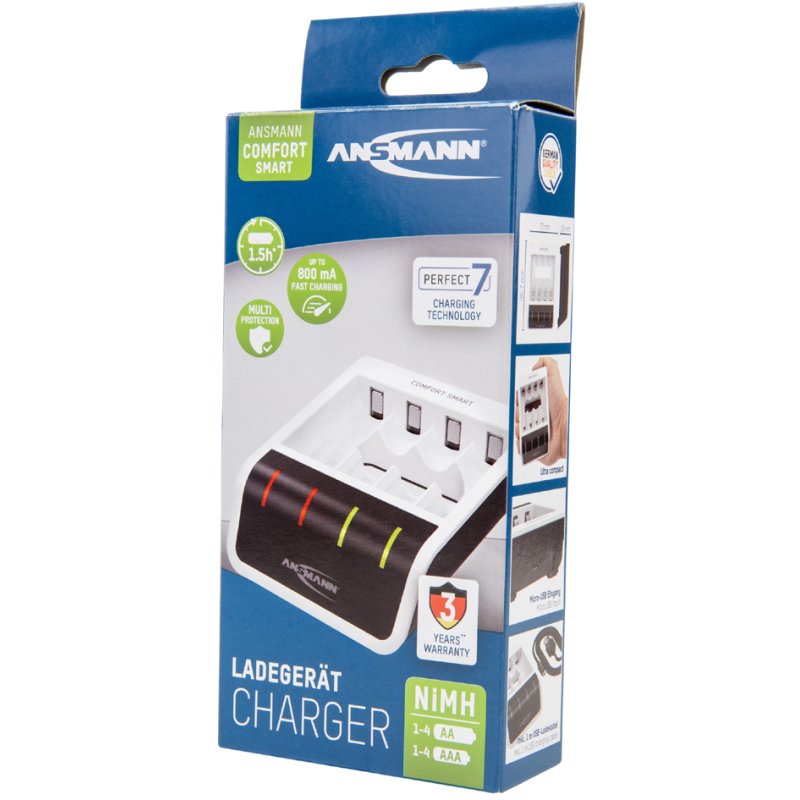 ANSMANN Comfort Smart snellader wit/zwart
