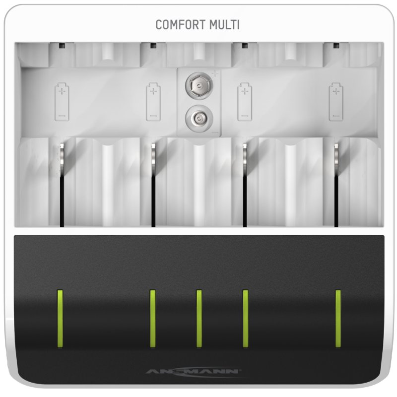 ANSMANN snellader Comfort Multi wit/zwart