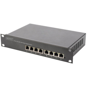 10 Gigabit/s Ethernet PoE+ netwerkapparaat, 8 aansluitingen