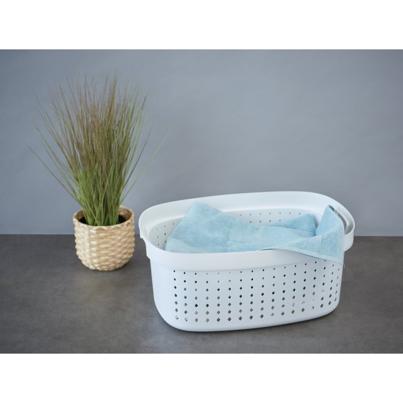 Wasmand SEOUL 41,9 liter grijs met diamant design