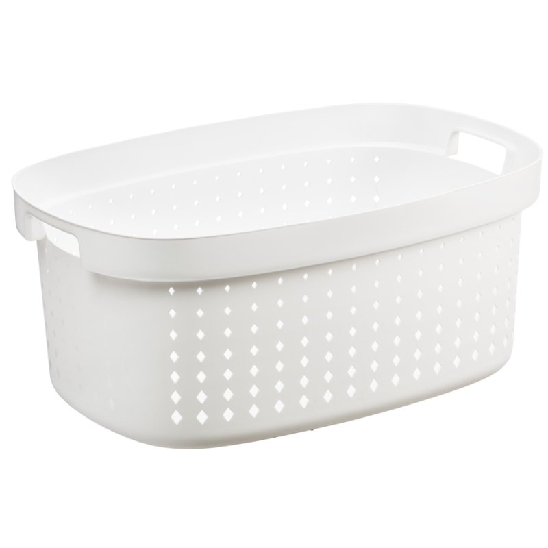 Wasmand SEOUL 41,9 liter grijs met diamant design