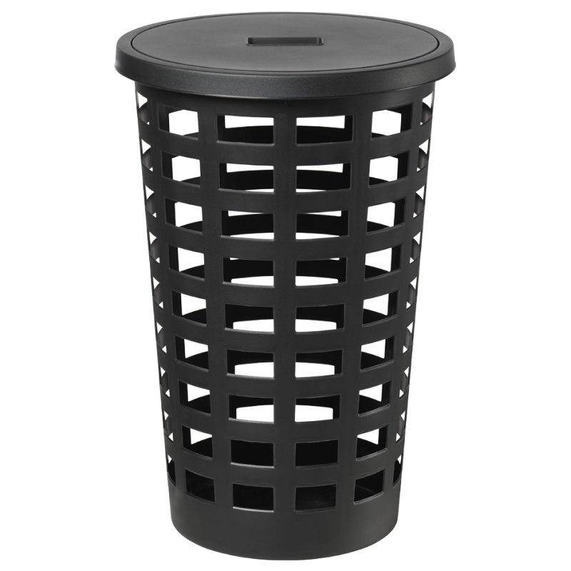 Wasmand Boston rond 54 liter wit met deksel