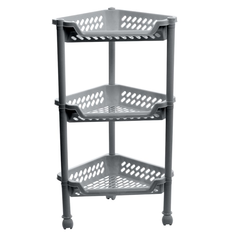 Plast Team opbergwagen met 3 manden, wit