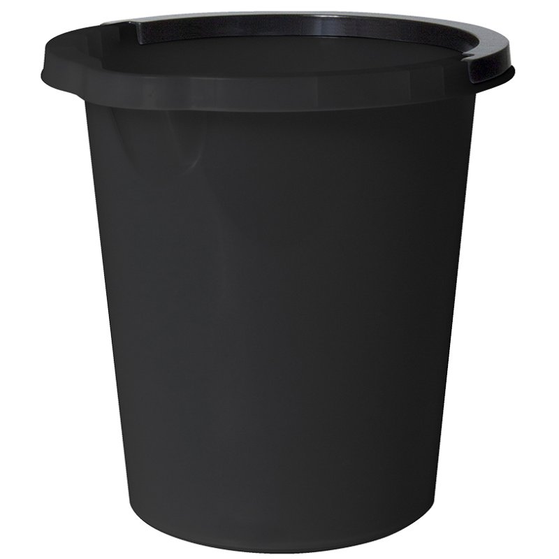 Schoonmaakemmer ATLANTA 5 liter zwart met kunststof handgreep