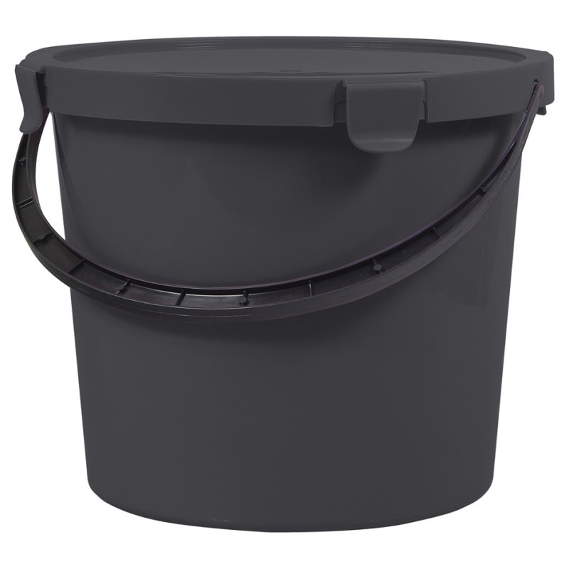 Plast Team plukemmer met deksel, 10 liter, lichtblauw