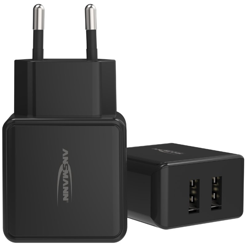 ANSMANN - USB-thuislader met 2 USB-A-poorten - Model HC212