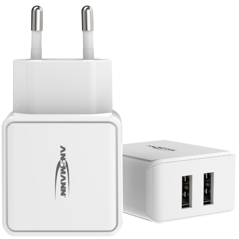 ANSMANN - USB-thuislader met 2 USB-A-poorten - Model HC212