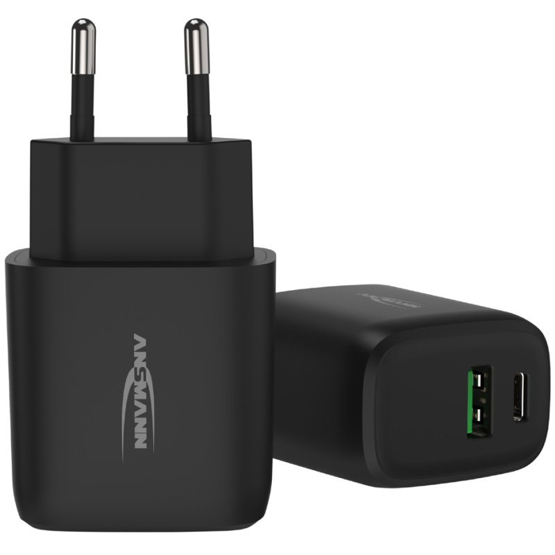 ANSMANN - USB-thuislader voor stopcontact - 2 USB-poorten - HC218PD