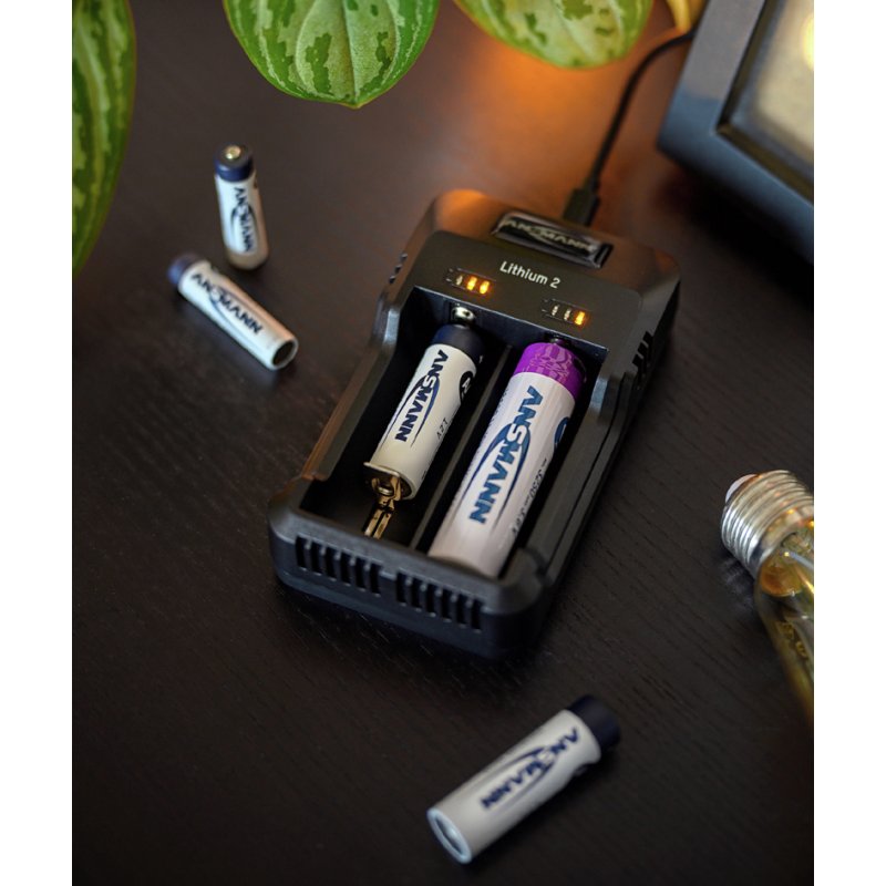 ANSMANN Lithium 2 universele batterijlader voor NiMH en Li-Ion accu's