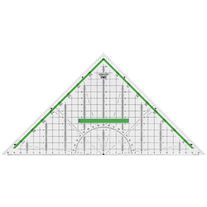 M+R geodriehoek 320 mm, glashelder