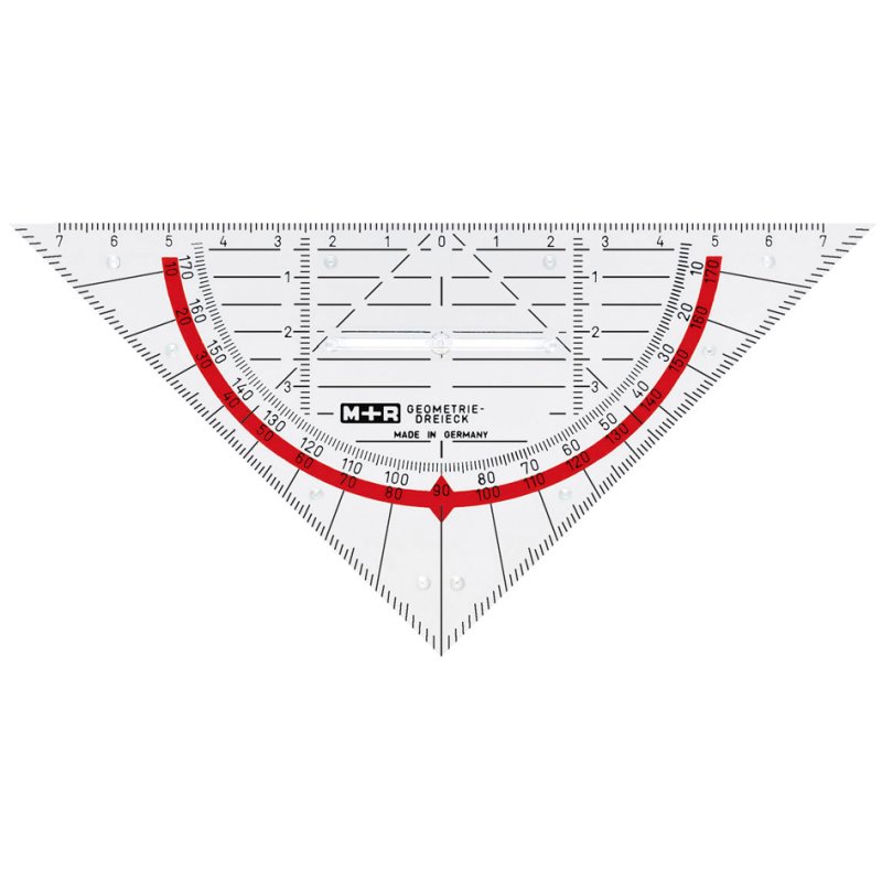 M+R meetdriehoek acrylglas 160mm transparant
