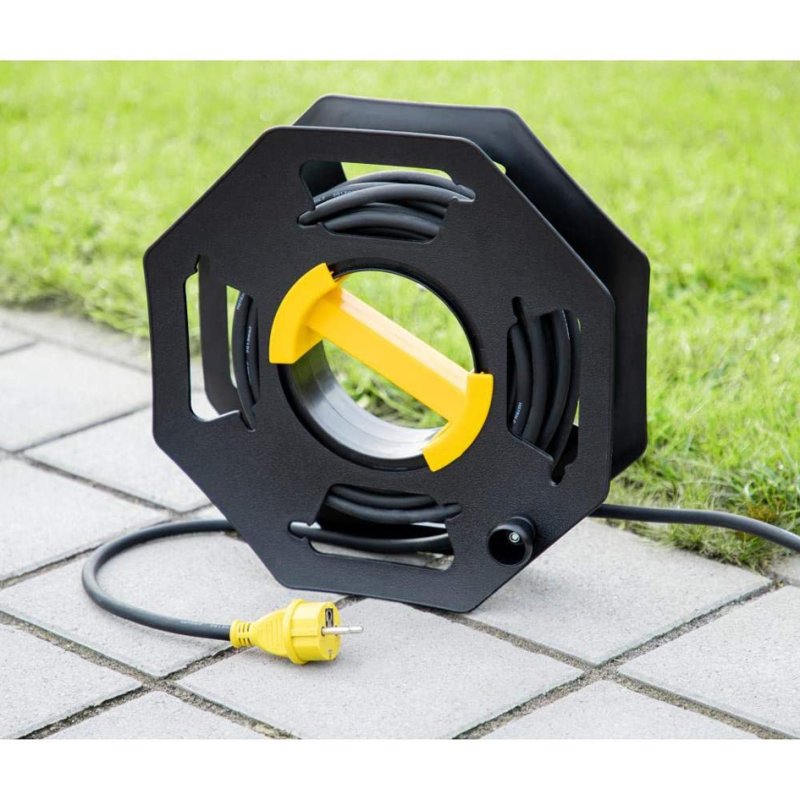 Cartrend handkabelhaspel kunststof zwart 25m