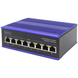 Industriële gigabit-switch, 8 poorten, onbeheerd