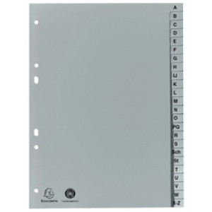 EXACOMPTA tabbladen A-Z, A5-formaat, 24-delig kunststof register