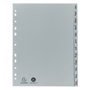 Plastic maanddividers A4 12-delig