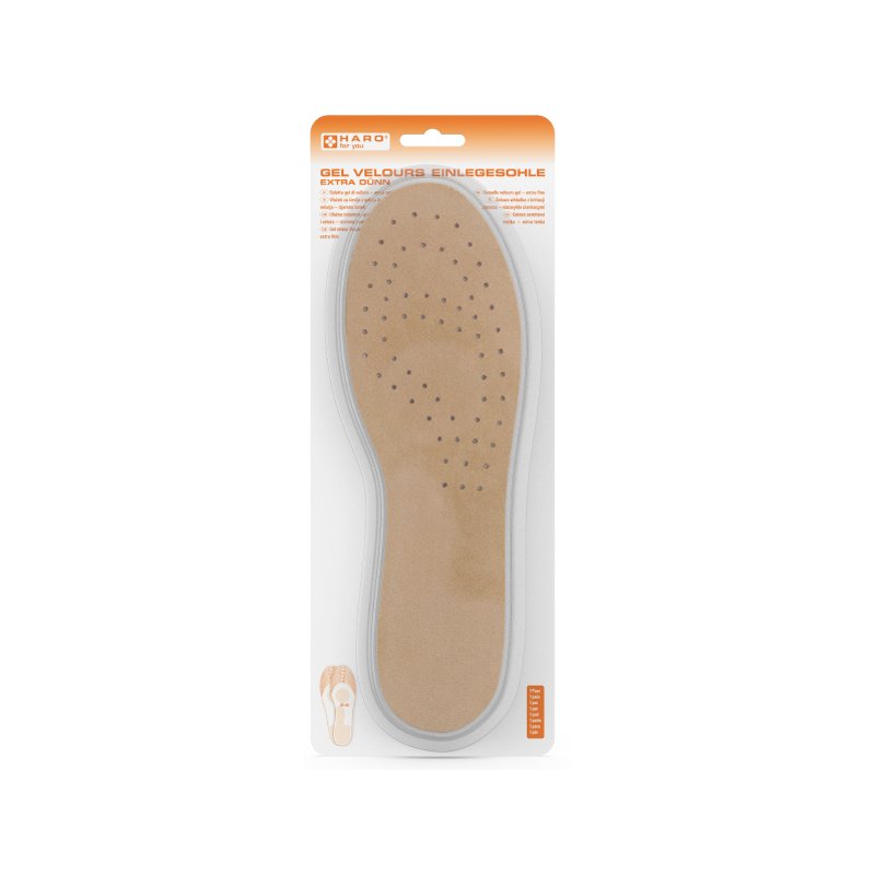 Gel-inlegzool Fluweel, maat 36-46