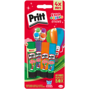 Pritt Lijmstick Fun Colors, 4 stuks in diverse kleuren