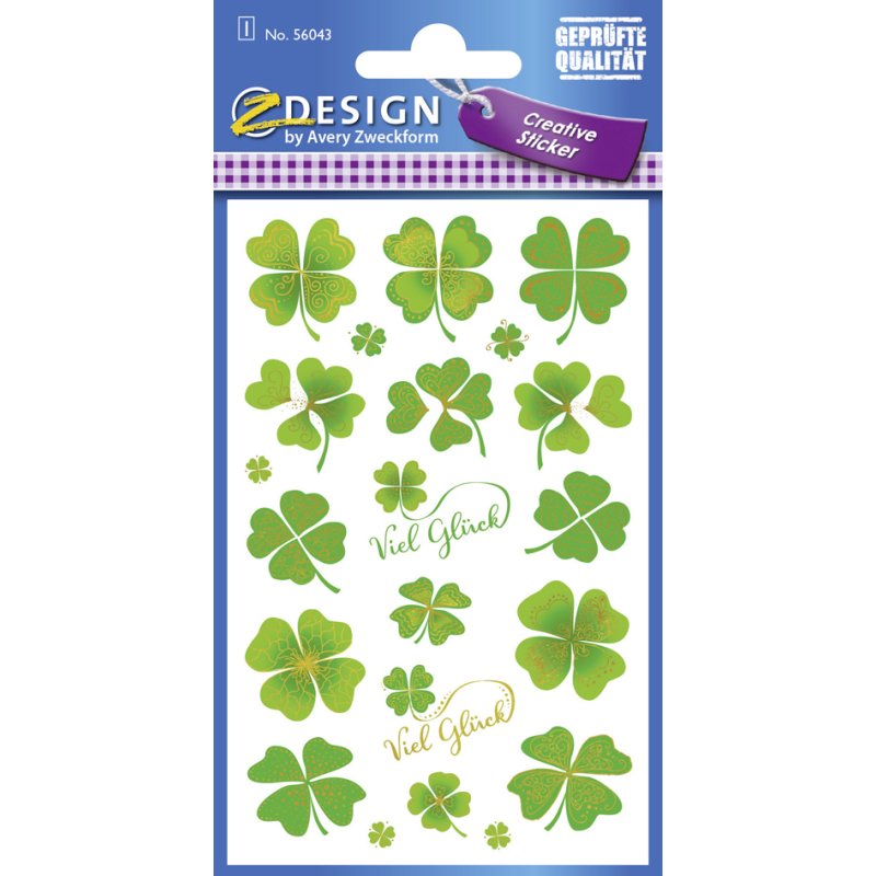 Creatieve stickervellen 'Hartjes', met glitters, gekleurd