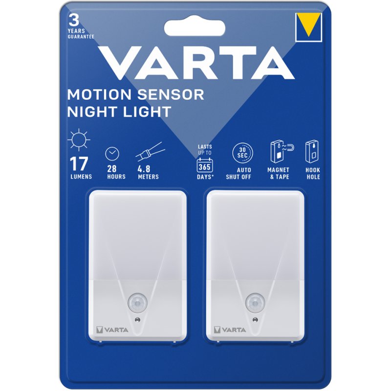 VARTA LED-oriëntatielicht met bewegingssensor, set van 2