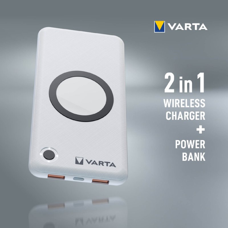 VARTA Draadloze Powerbank, 10.000 mAh, wit